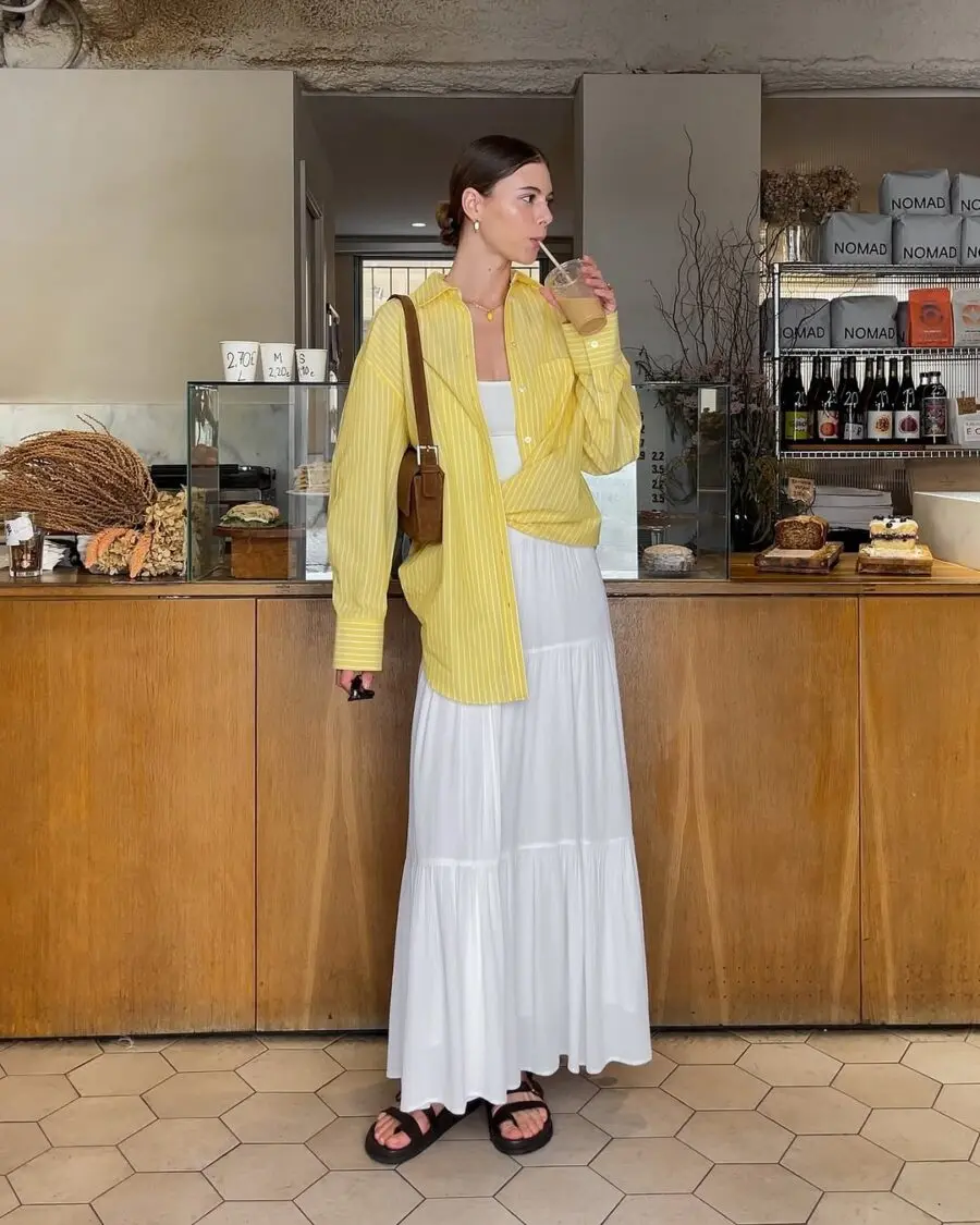 Effortless summer style with light layering