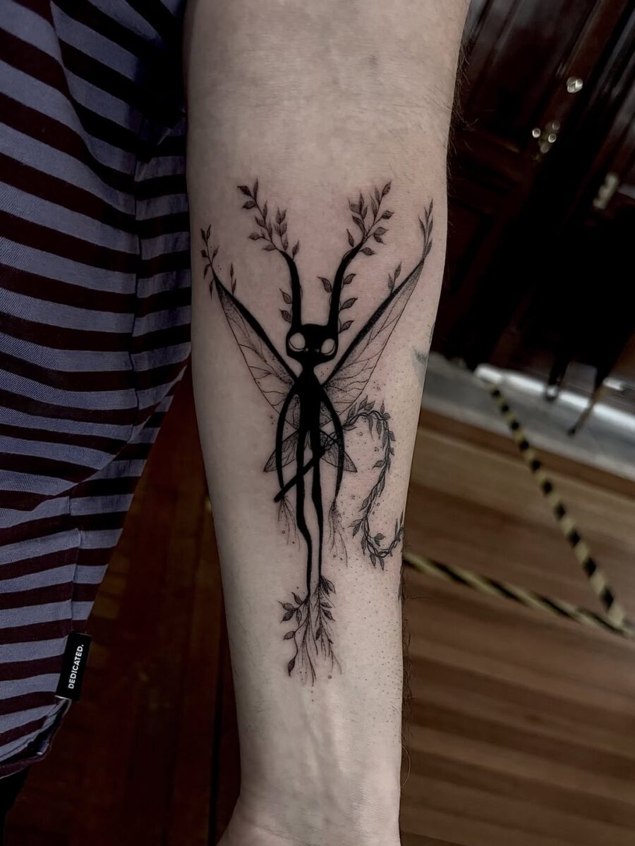 Ethereal Fairy Tattoo with Organic Elements