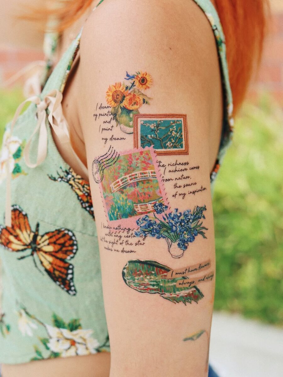 Artistic tribute to nature and dreams.