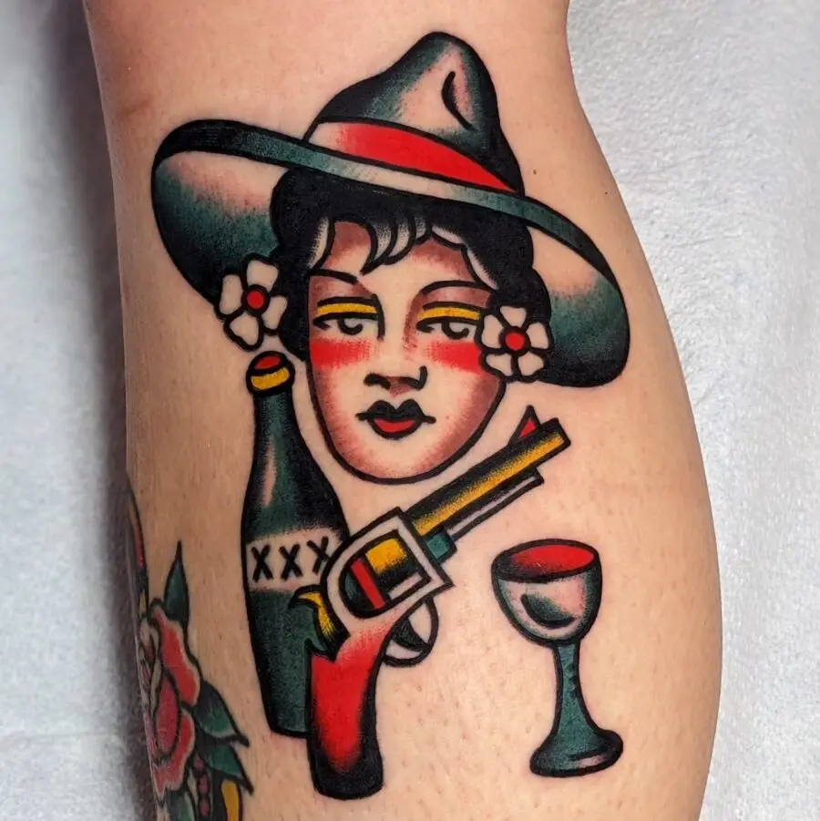 Classic Americana tattoo with a bold aesthetic