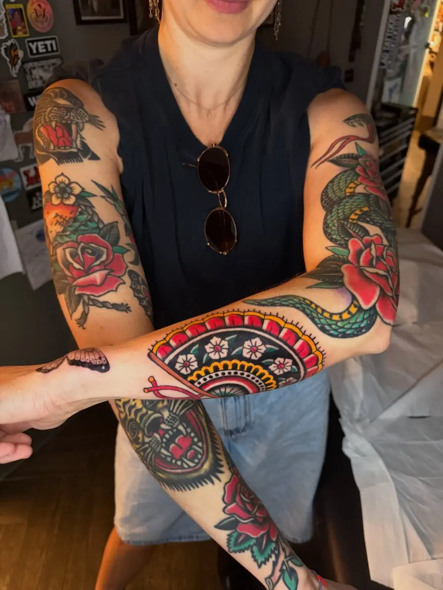 Vibrant Americana Tattoos Showcase Bold Designs