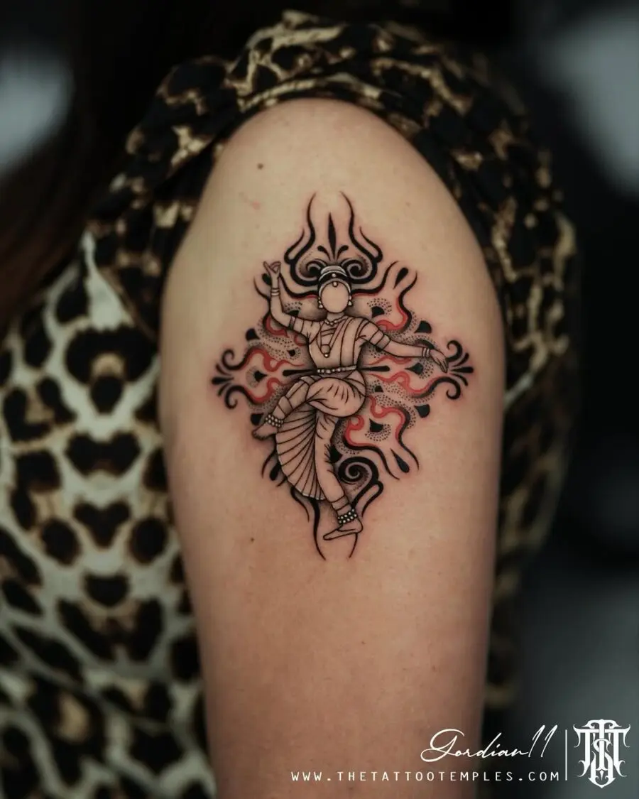 Intricate Ancient Art Tattoo of a Deity