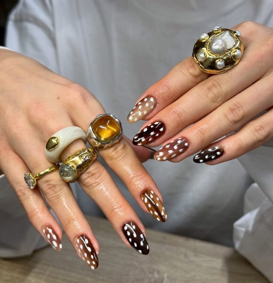 Wild and chic animal print nail design