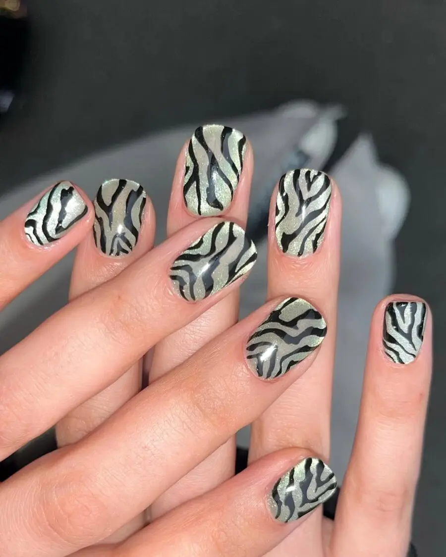 Chic zebra print nails for bold style