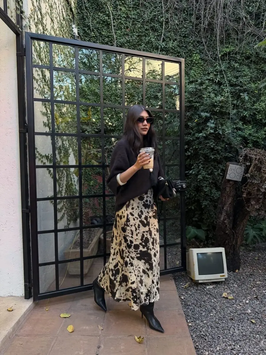 Chic Street Style with Animal Print Flair