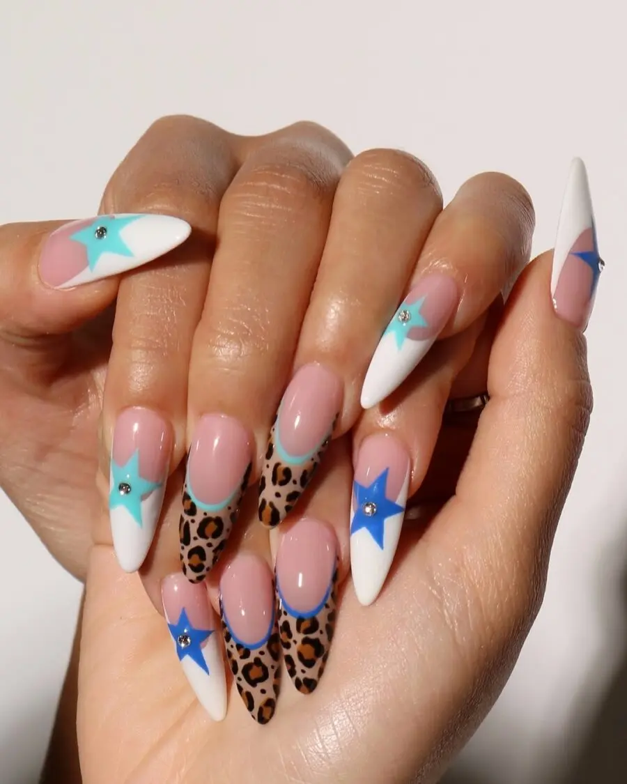 Stylish animal print with star accents