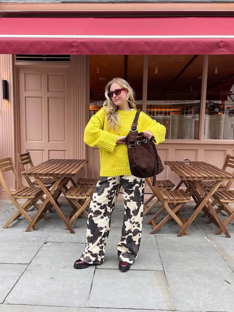 Chic Animal Print Look with Bold Colors