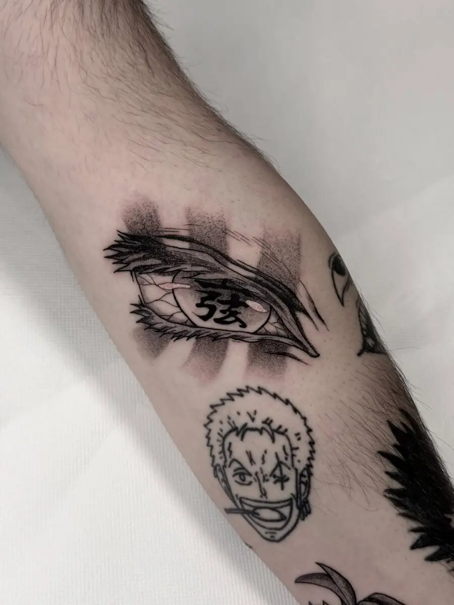 Stunning Anime Eye Tattoo with Unique Details