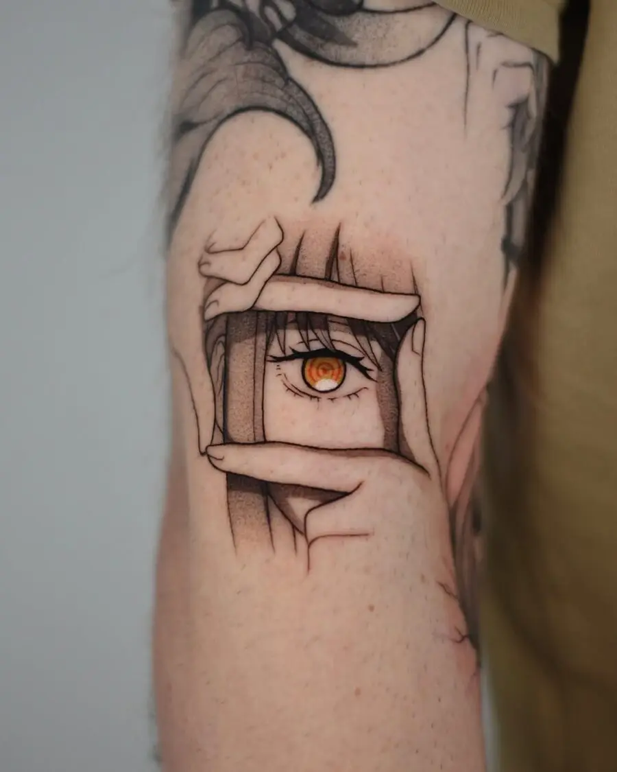 Unique framed eye tattoo concept and design