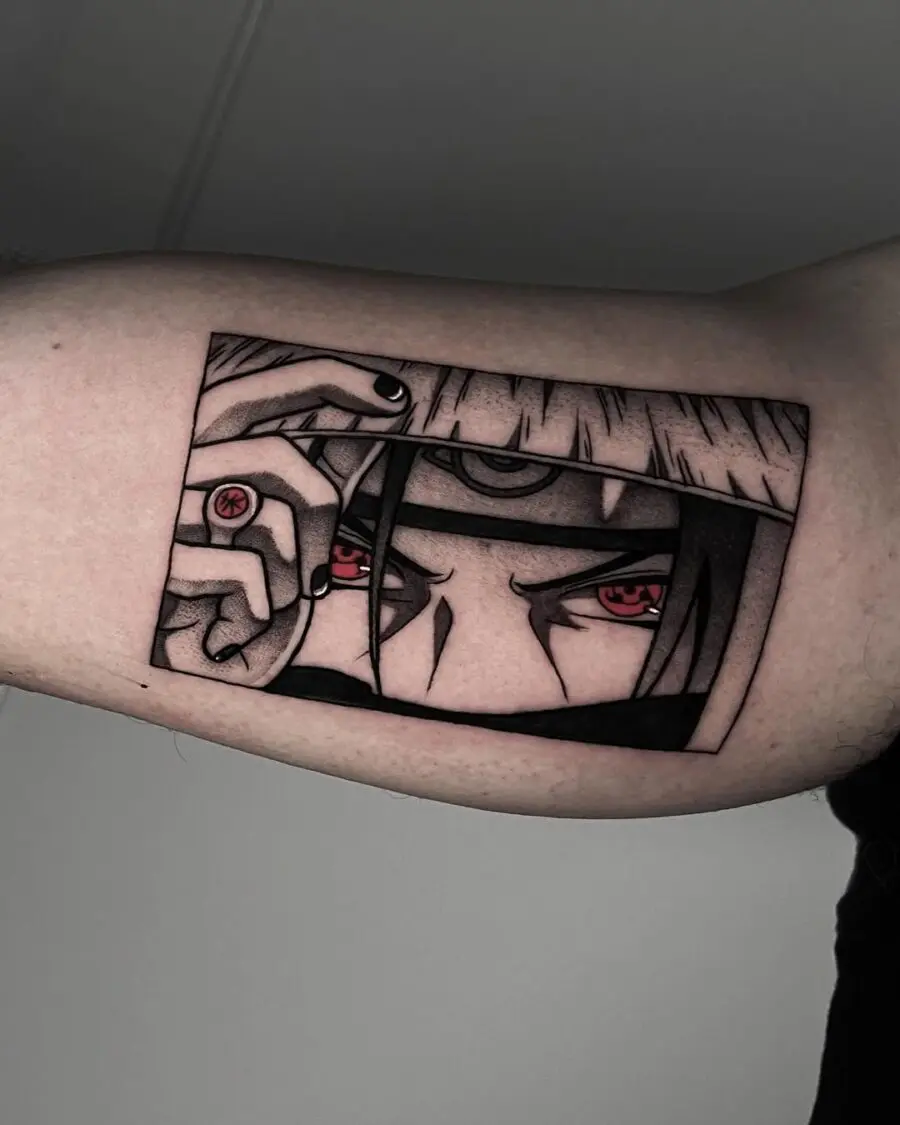 Striking Anime Eyes Tattoo Design Inspiration