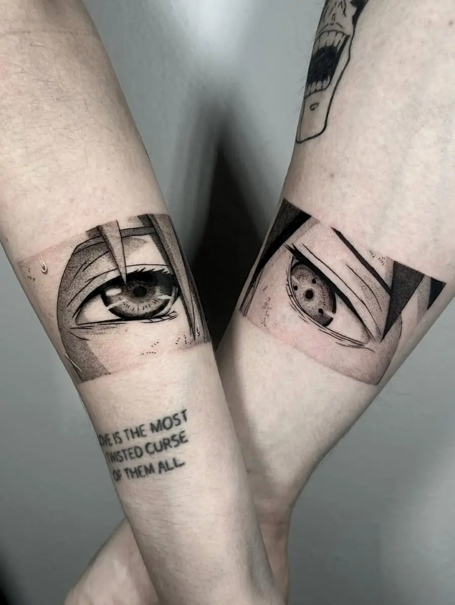 Expressive Anime Eyes in Tattoo Art