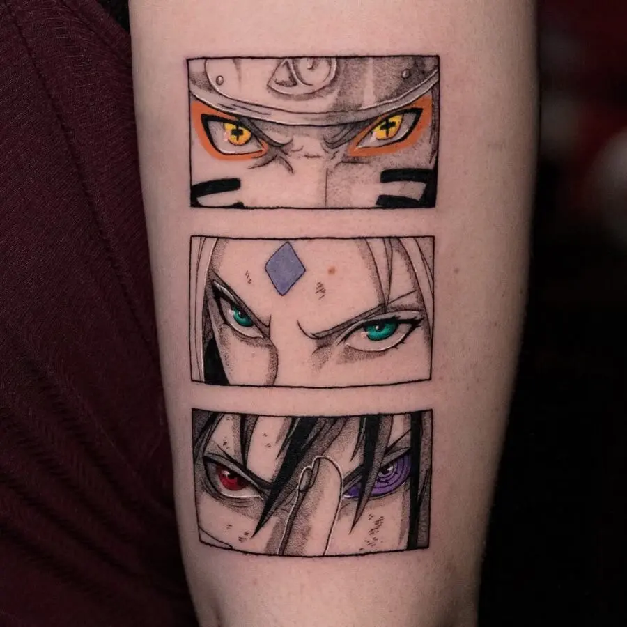 Striking portrayal of Naruto characters' eyes
