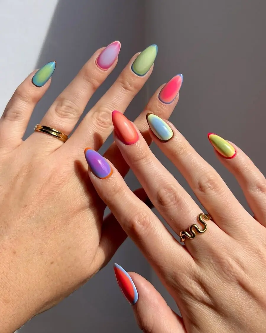 Vibrant Aura Nails for Trendy Manicure Looks