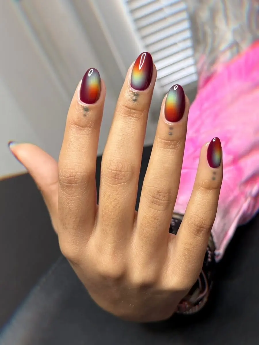 Elegant aura nails with gradient vibes