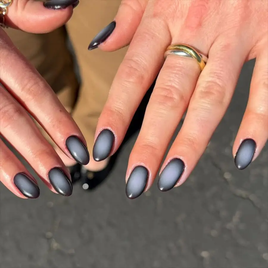 Chic Matte Black Aura Nails You’ll Love