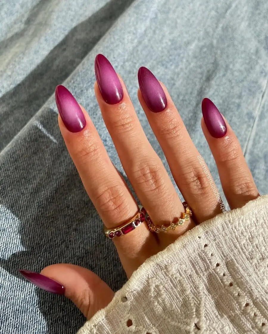 Stunning Purple Aura Nails for Elegant Vibes
