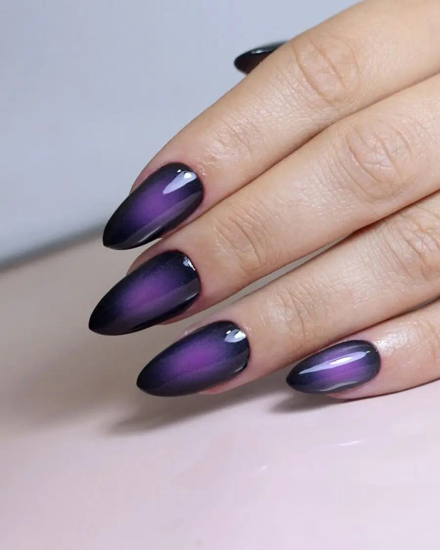 Stunning Aura Nails with Purple Gradient