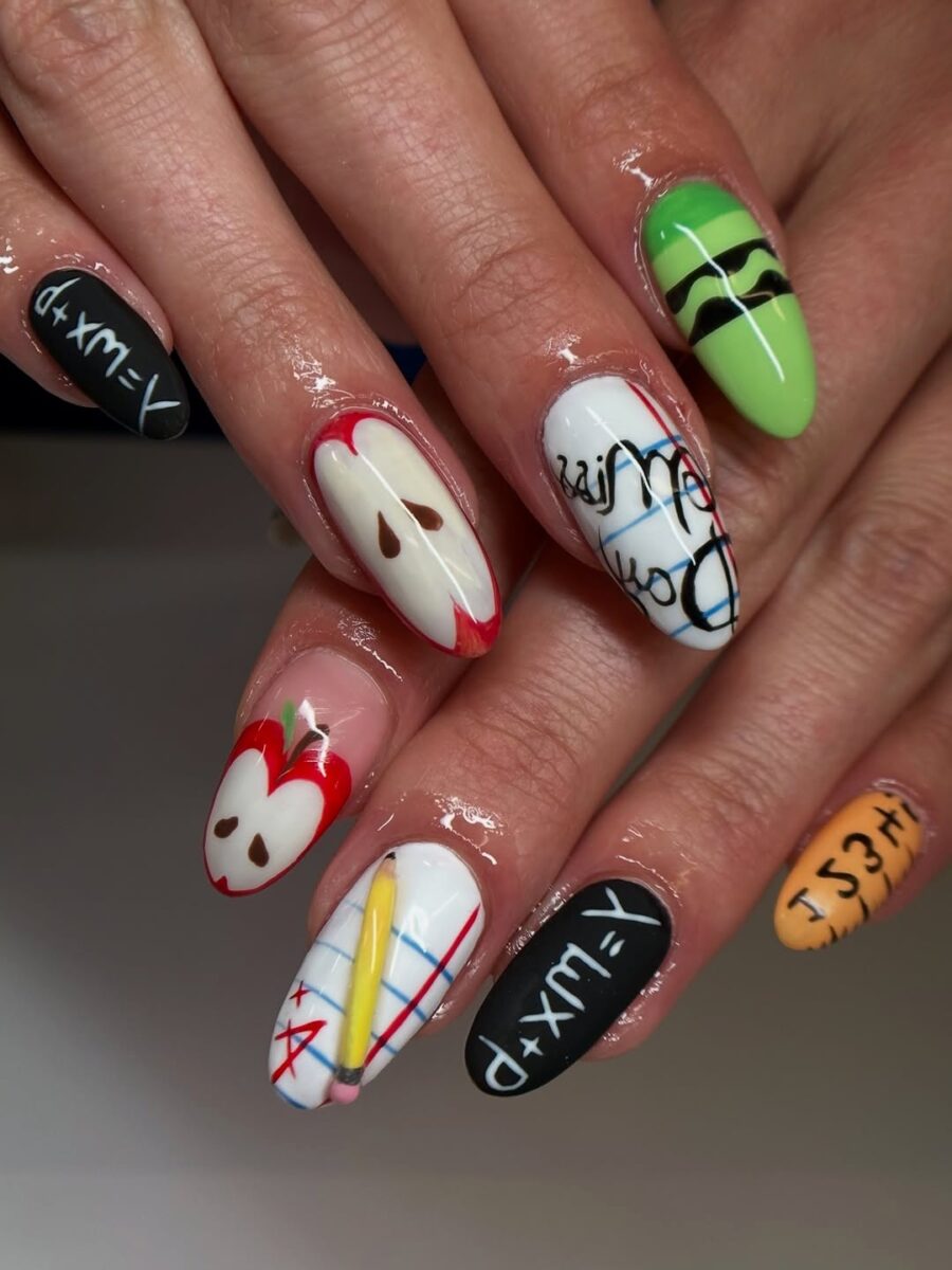 Creative back-to-school nail art ideas