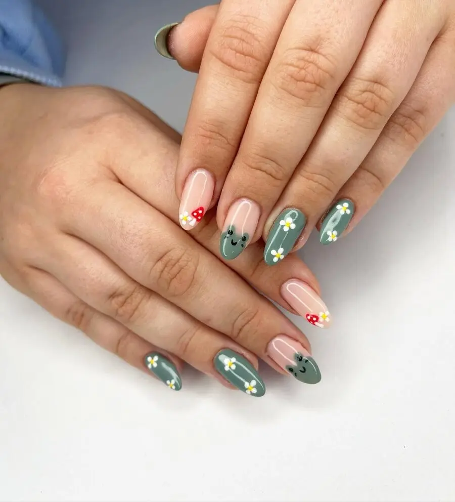Playful floral designs for trendy back-to-school nails