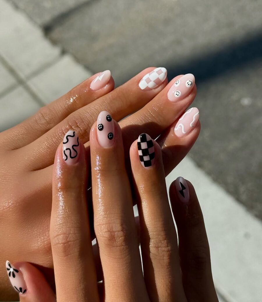 Playful back to school nail art designs