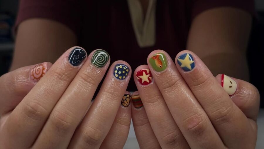 Fun, colorful nails for back-to-school vibes