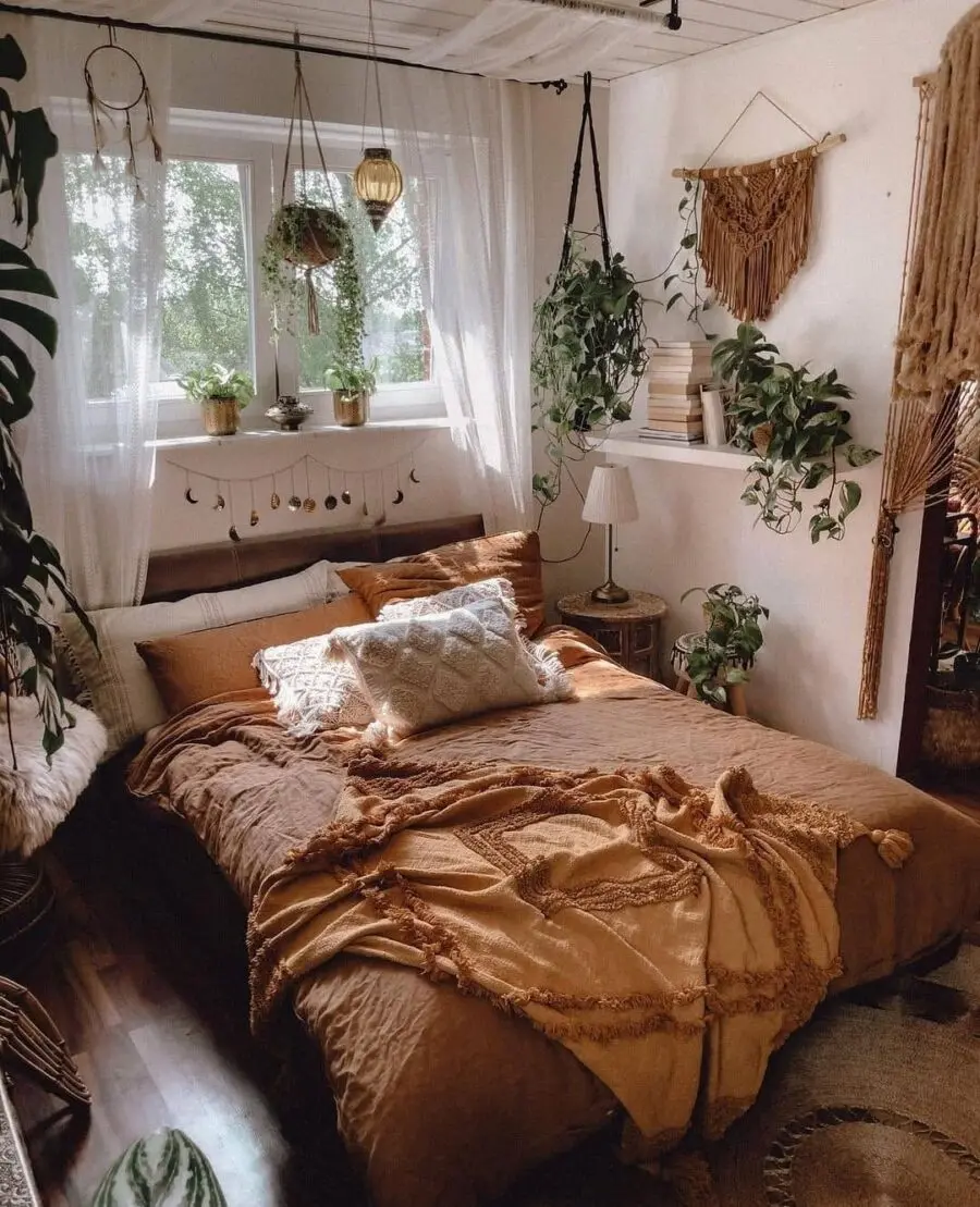 Warm boho vibes with cozy natural elements