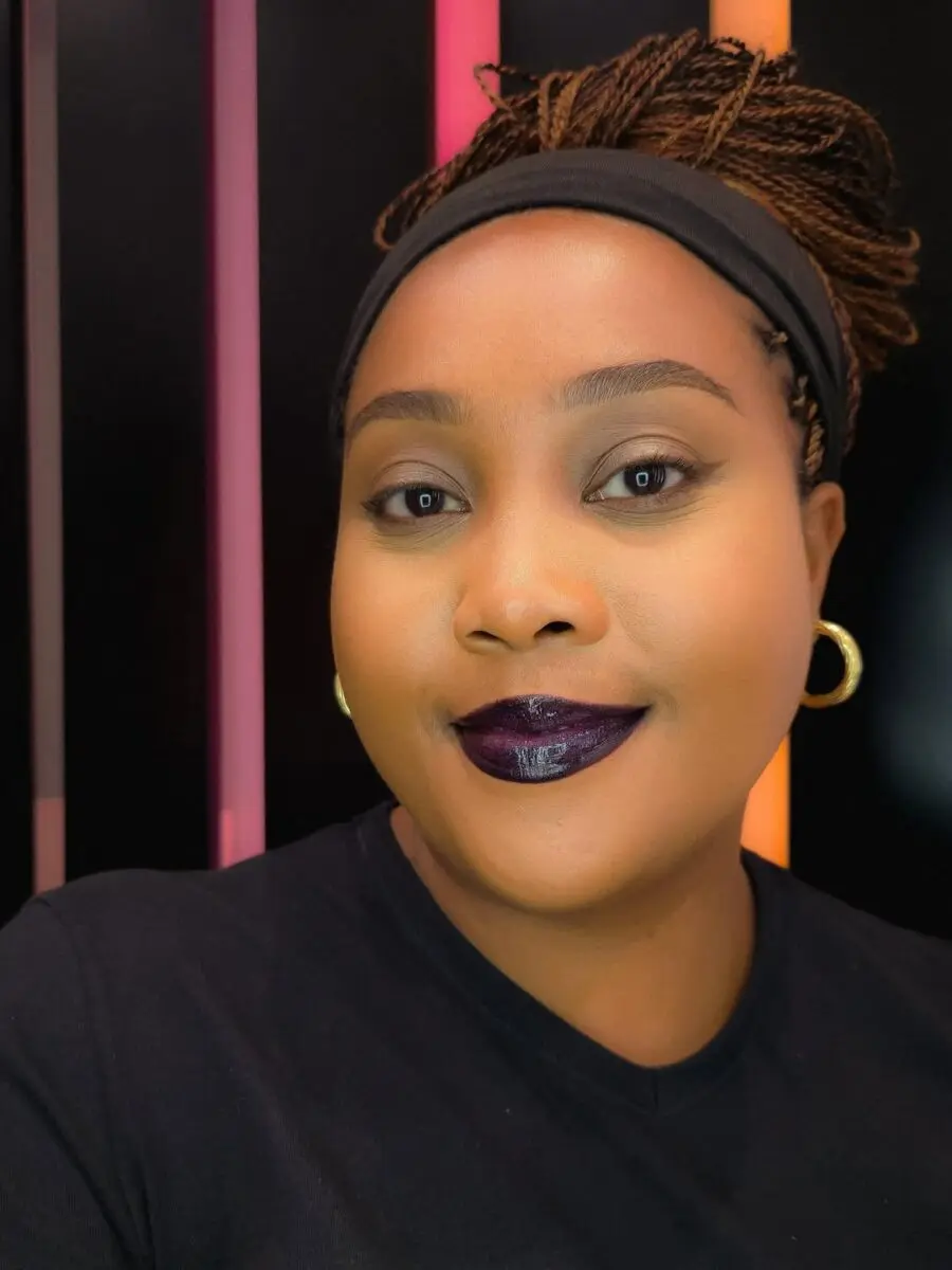 Stunning dark lipstick for radiant dark skin