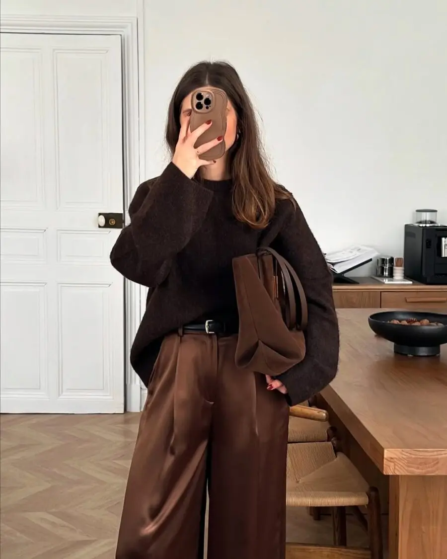 Chic Brown Ensemble for Cozy Days