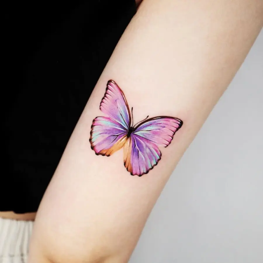 Stunning butterfly tattoo in vibrant colors