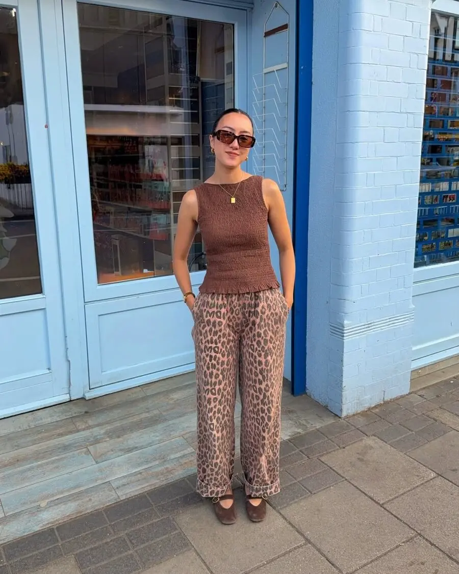 Stylish animal print ensemble for a chic day