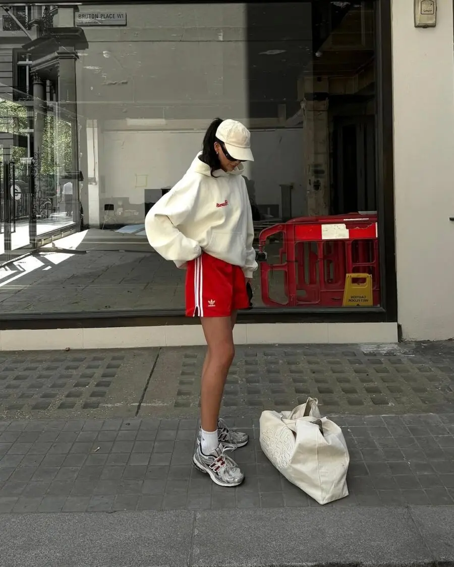 Chic Summer Vibes with Casual Red Shorts