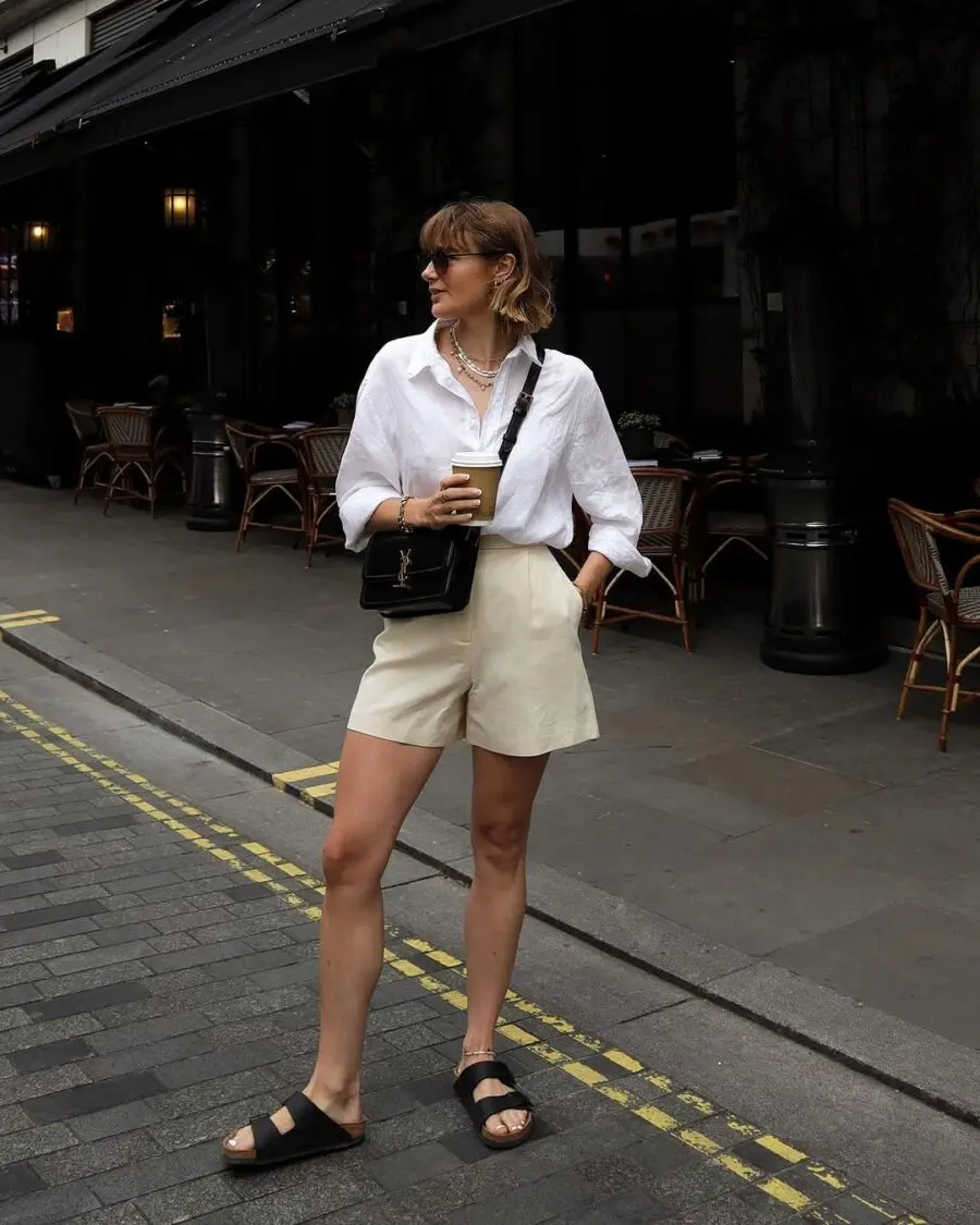 Chic Summer Vibes with Shorts and a Shirt