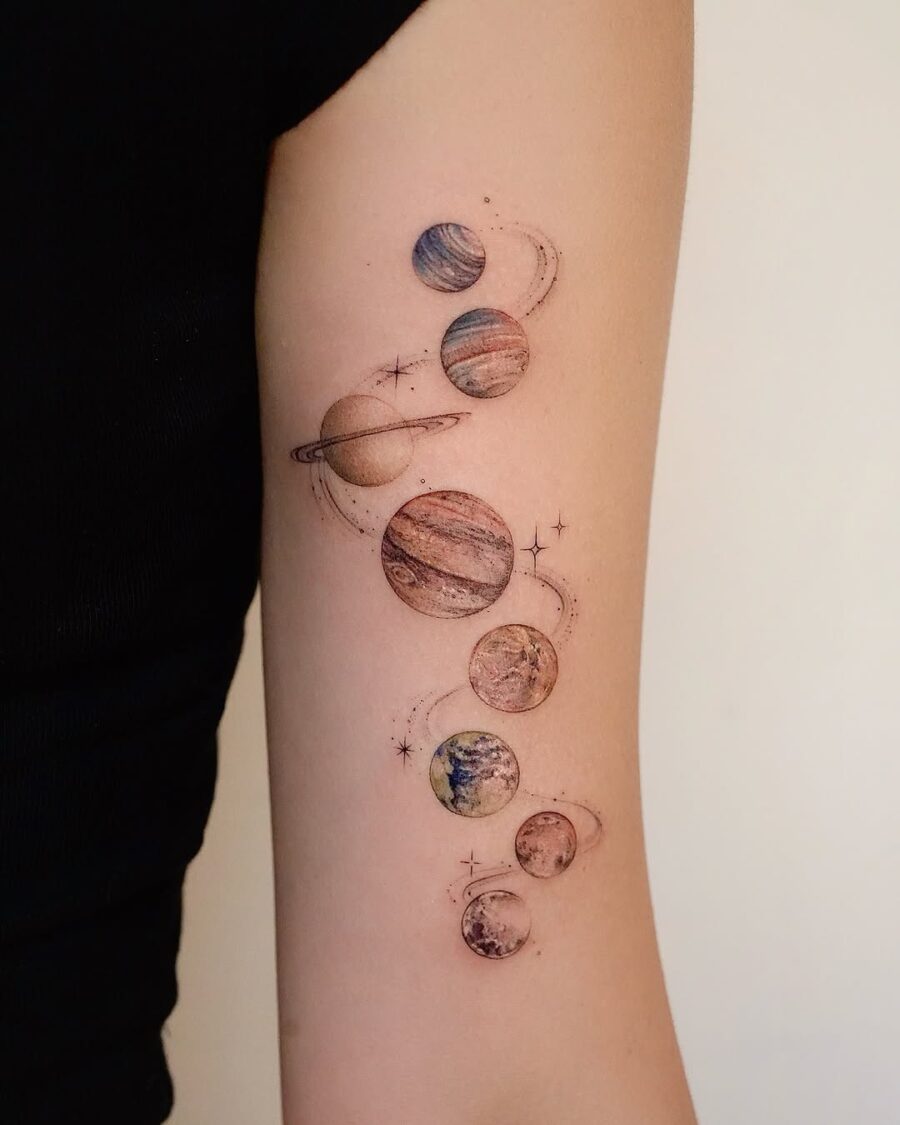 Stunning depiction of our solar system's planets