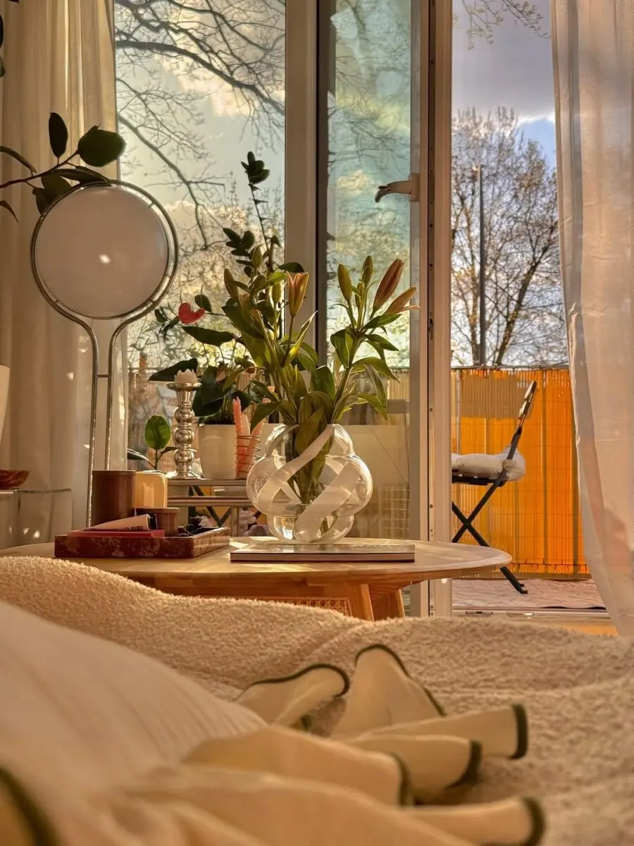 Sunlit Elegance with Fresh Greenery Elements