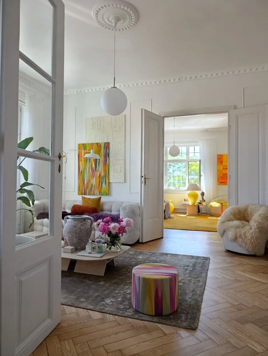 Bright and airy chic apartment decor