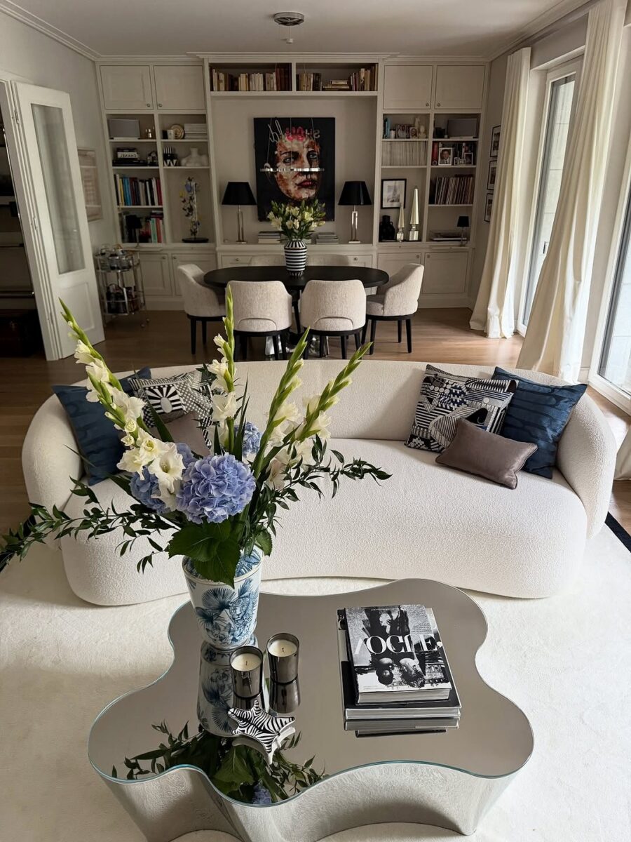 Elegant living room with modern touches