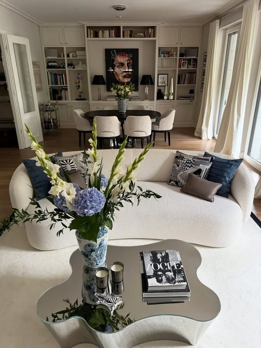 Elegant living room with modern touches