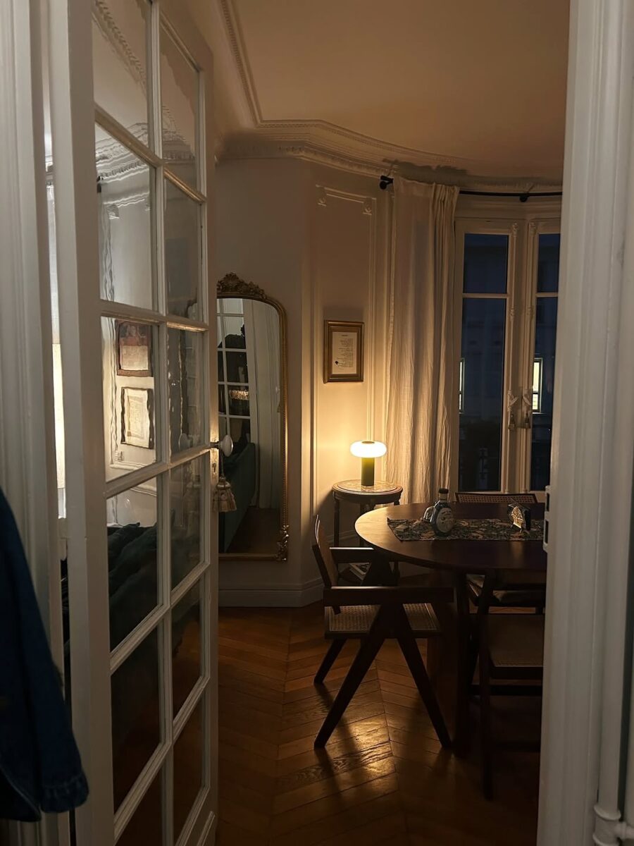 Warm ambient lighting enhances cozy dining vibes