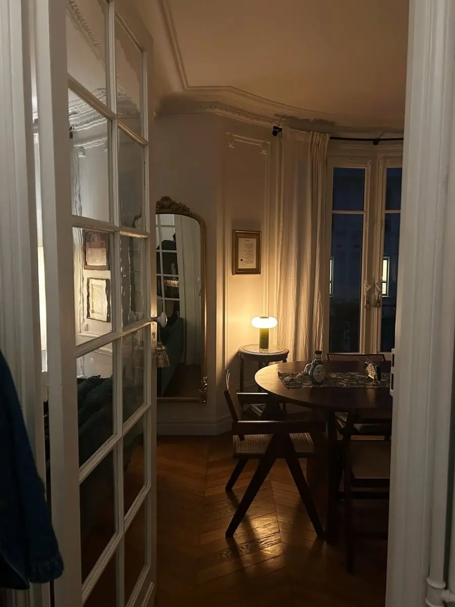 Warm ambient lighting enhances cozy dining vibes