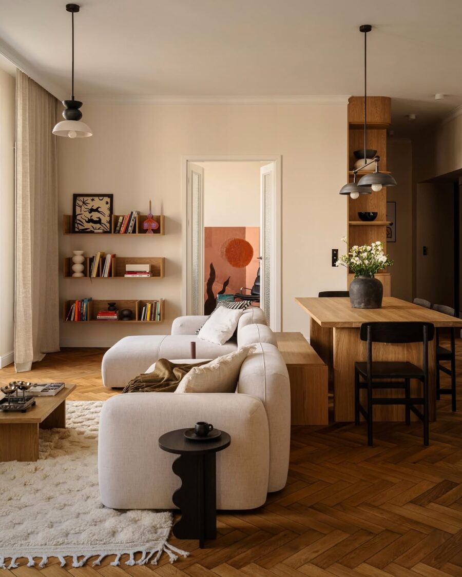 Cozy and modern open living space