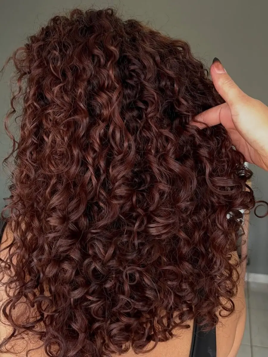 Embrace beautiful chocolate cherry curls effortlessly.