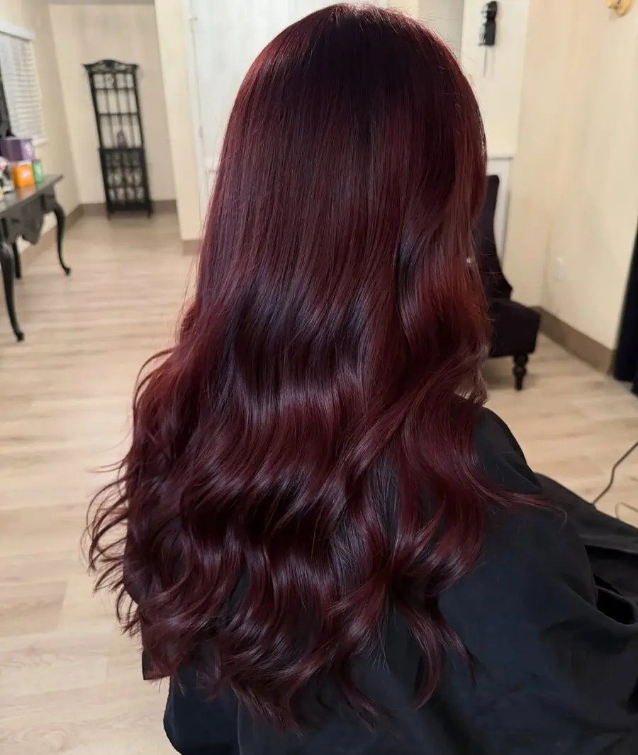 Luscious chocolate cherry waves captivating and bold
