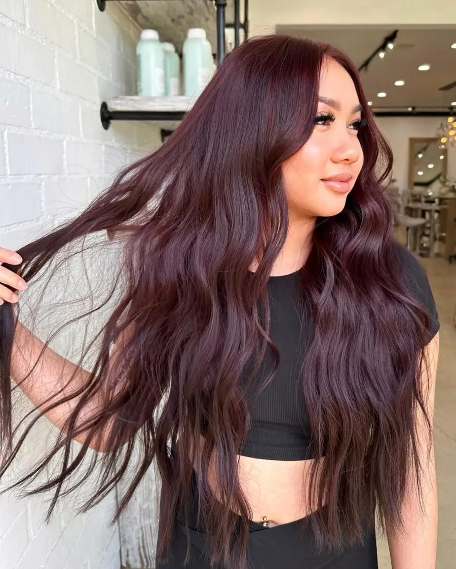 Gorgeous Chocolate Cherry Waves for Stunning Look