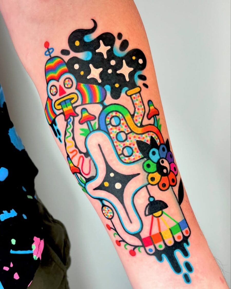 Vibrant and Playful Tattoo Design Inspiration