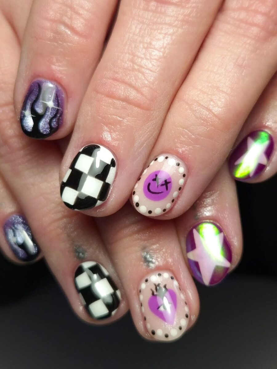 Vibrant and Playful Back-to-School Nail Art