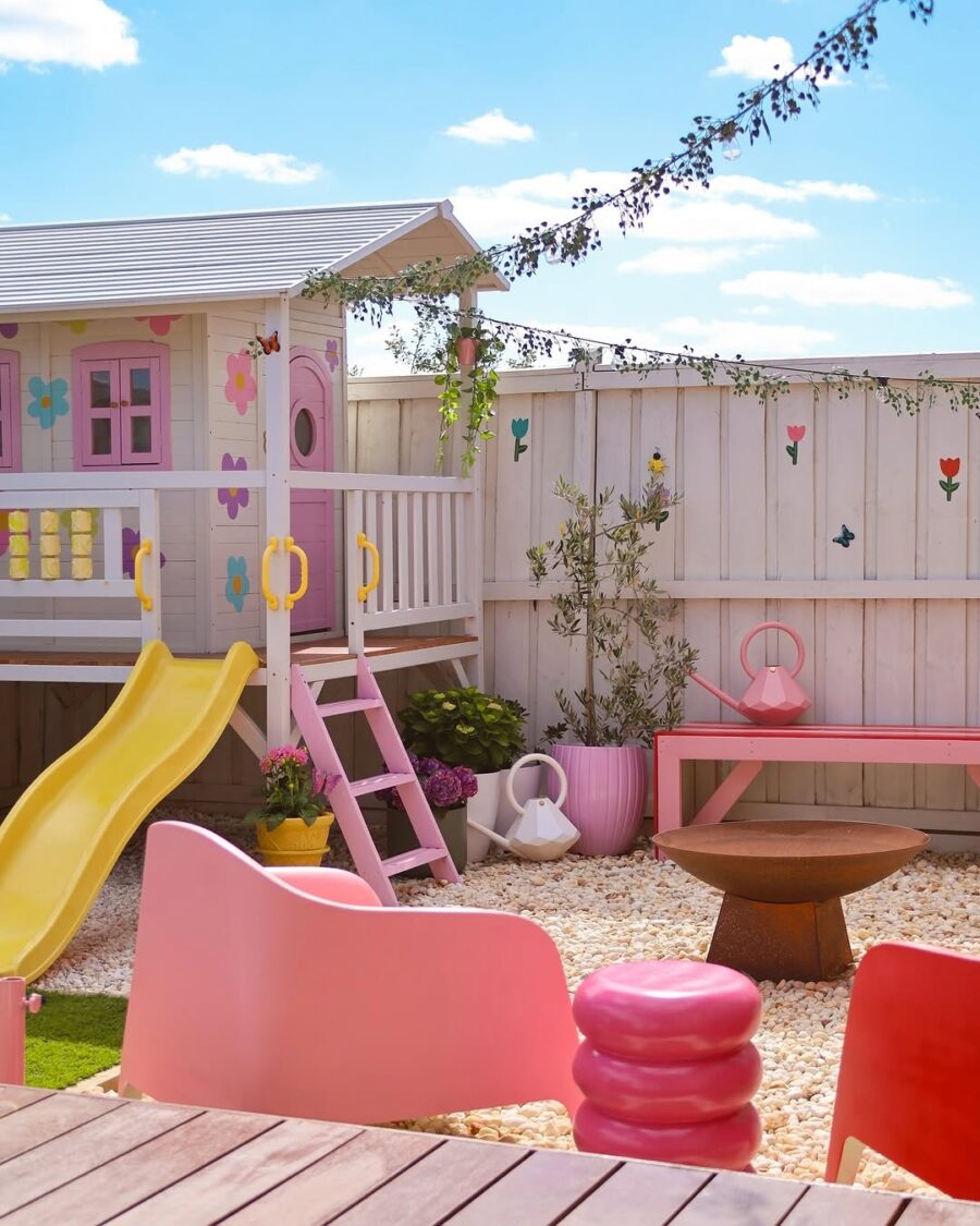 Bright and playful backyard for children’s joy