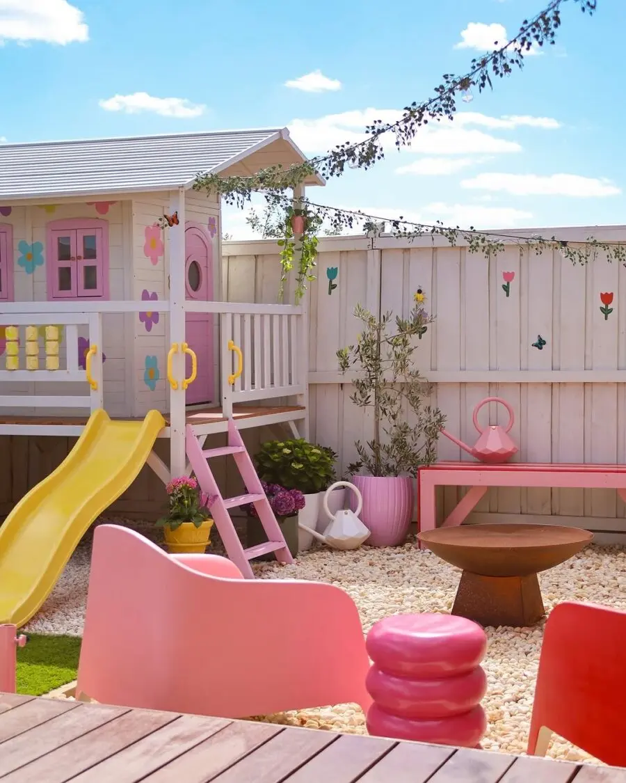 Bright and playful backyard for children’s joy