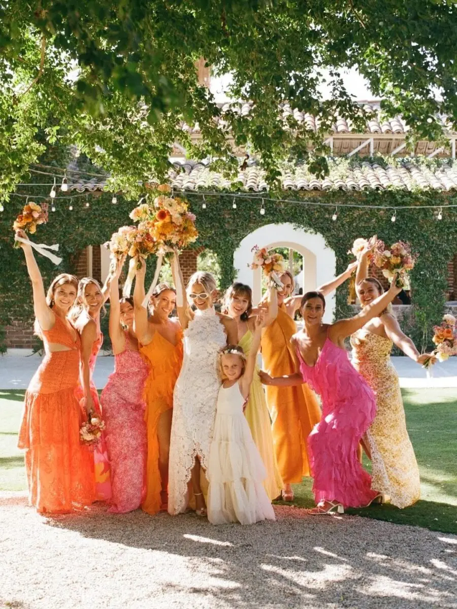 Colorful Summer Wedding Outfits for Bridesmaids