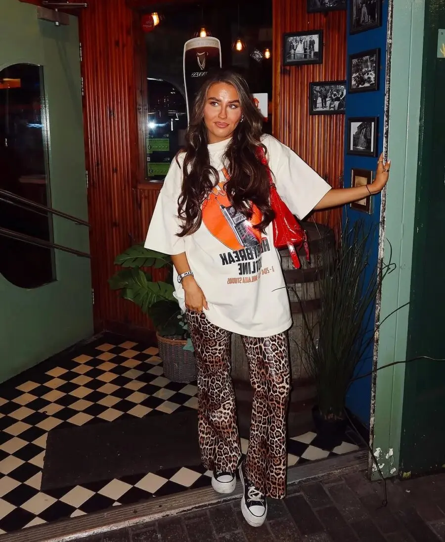 Trendy and bold statement outfit for comedy shows