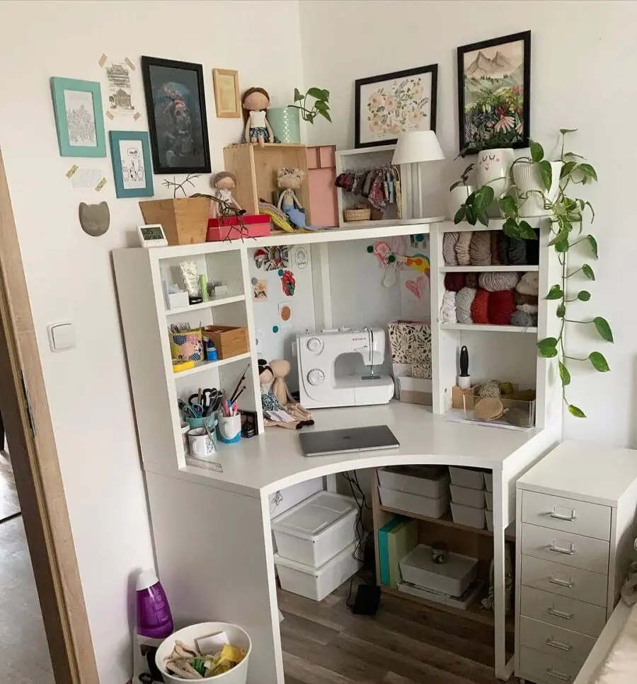 Charming Corner Desk for Creative Spaces